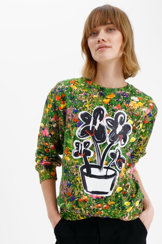 Desigual mujer sudadera con estampado floral VZ26R0292 ropa