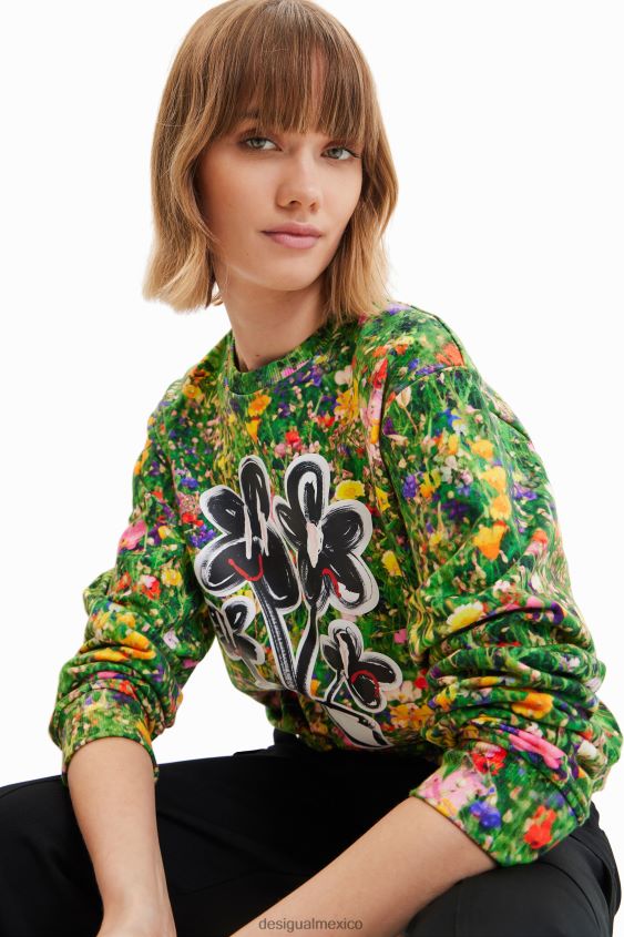Desigual mujer sudadera con estampado floral VZ26R0292 ropa