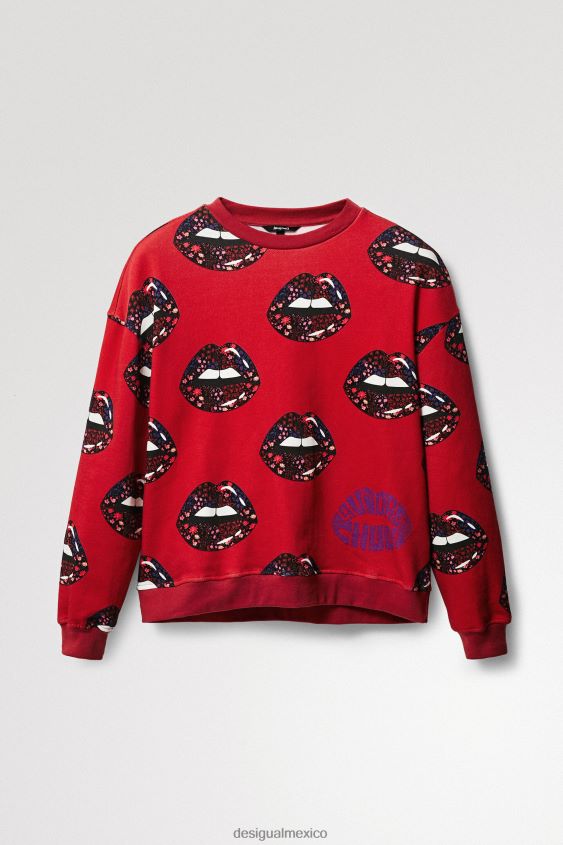 Desigual mujer sudadera con labios de peluche VZ26R01120 ropa