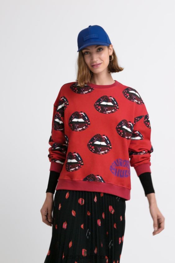 Desigual mujer sudadera con labios de peluche VZ26R01120 ropa