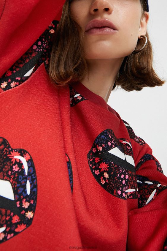 Desigual mujer sudadera con labios de peluche VZ26R01120 ropa