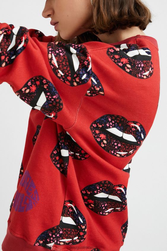 Desigual mujer sudadera con labios de peluche VZ26R01120 ropa