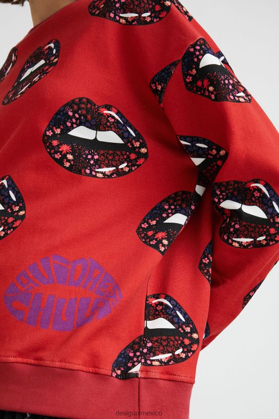 Desigual mujer sudadera con labios de peluche VZ26R01120 ropa