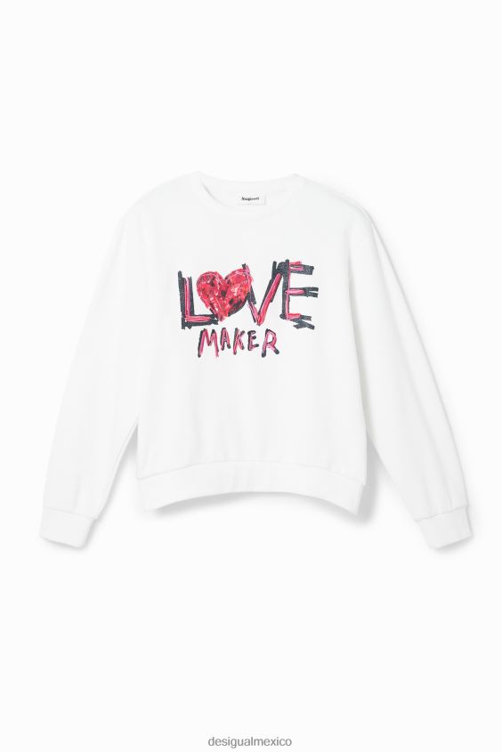 Desigual mujer sudadera con mensaje bordado VZ26R0631 ropa