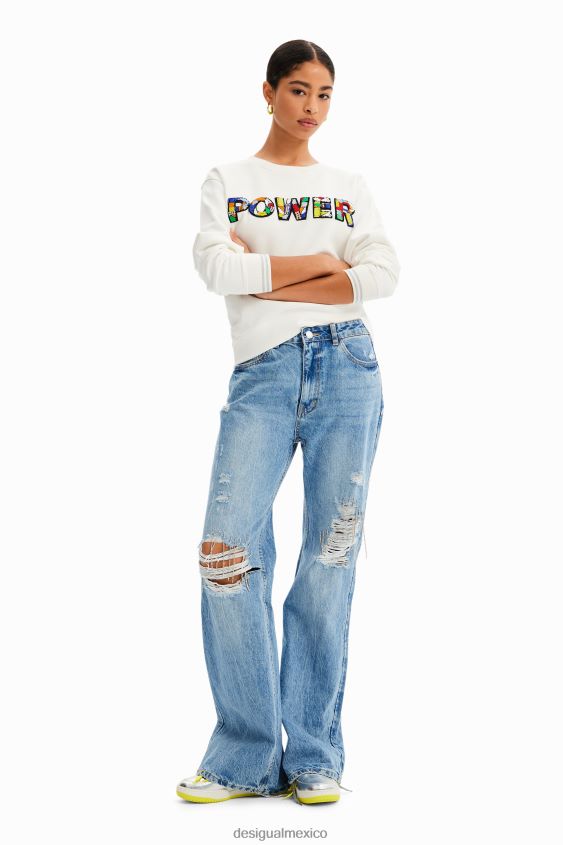 Desigual mujer sudadera con parche de poder VZ26R0795 ropa