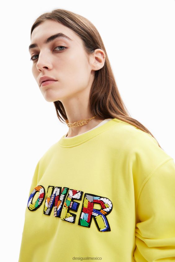 Desigual mujer sudadera con parche de poder VZ26R0919 ropa