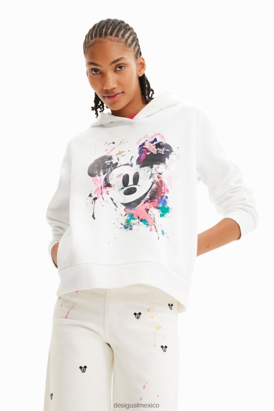 Desigual mujer sudadera con salpicaduras de mickey mouse de disney VZ26R0391 ropa