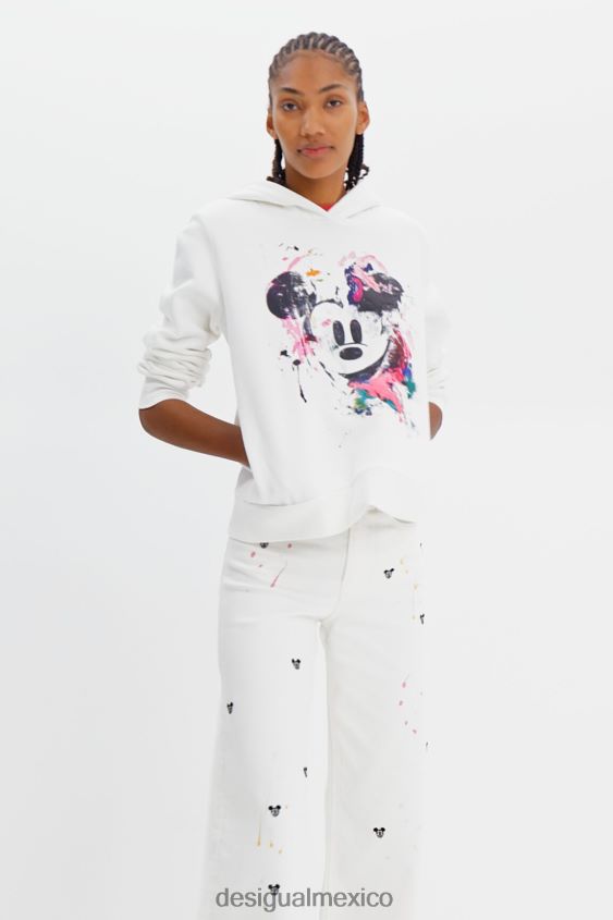Desigual mujer sudadera con salpicaduras de mickey mouse de disney VZ26R0391 ropa