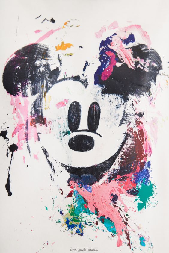 Desigual mujer sudadera con salpicaduras de mickey mouse de disney VZ26R0391 ropa