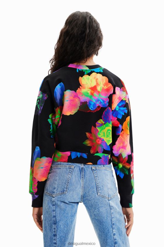 Desigual mujer sudadera corta con estampado floral VZ26R0651 ropa