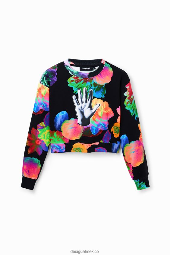 Desigual mujer sudadera corta con estampado floral VZ26R0651 ropa