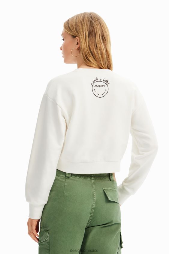 Desigual mujer sudadera corta con smiley VZ26R0525 ropa