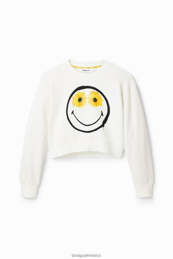 Desigual mujer sudadera corta con smiley VZ26R0525 ropa