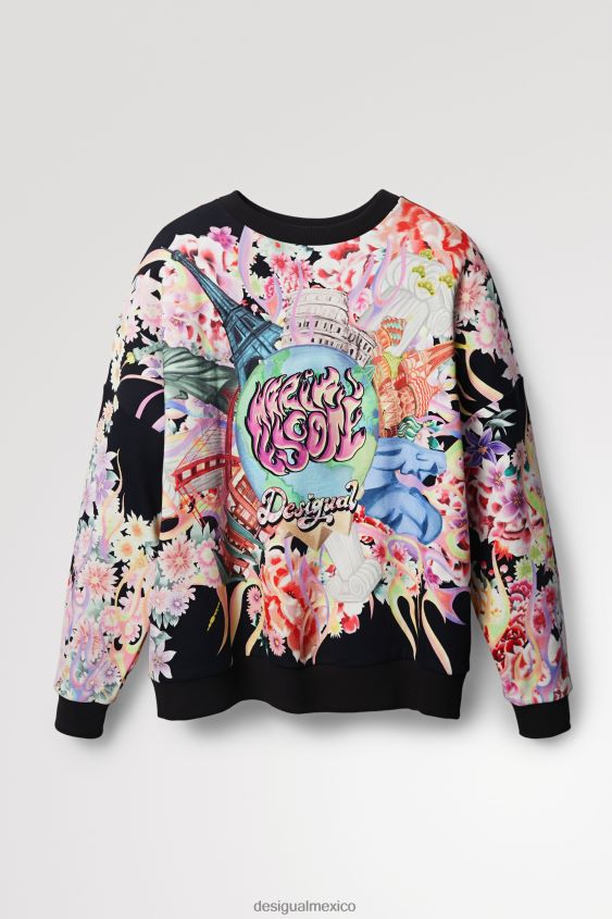 Desigual mujer sudadera de felpa extragrande VZ26R0461 ropa