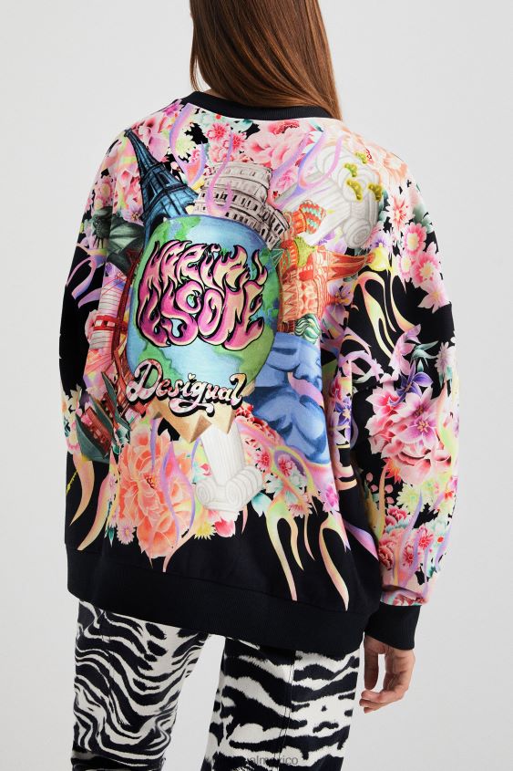 Desigual mujer sudadera de felpa extragrande VZ26R0461 ropa