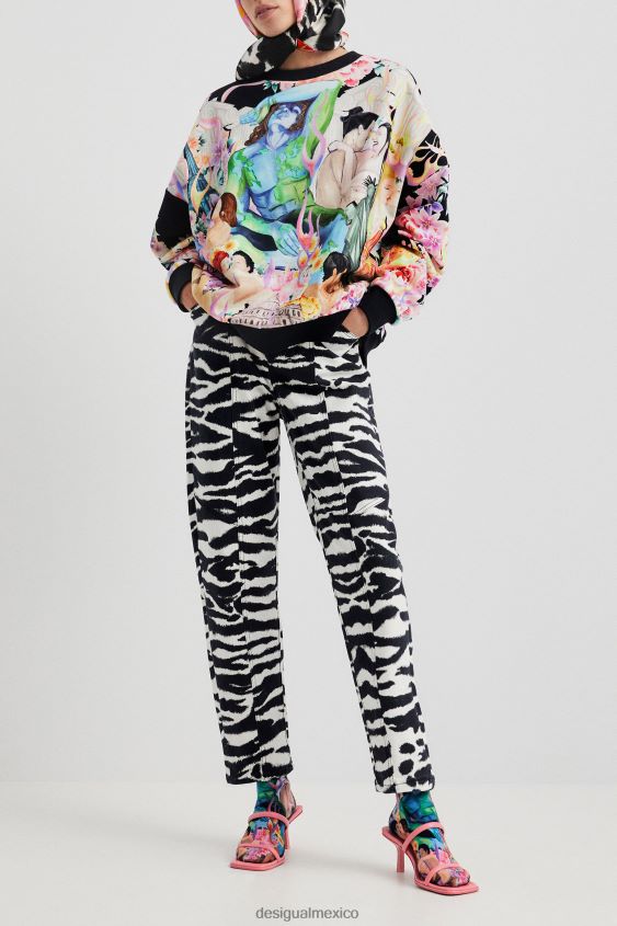 Desigual mujer sudadera de felpa extragrande VZ26R0461 ropa