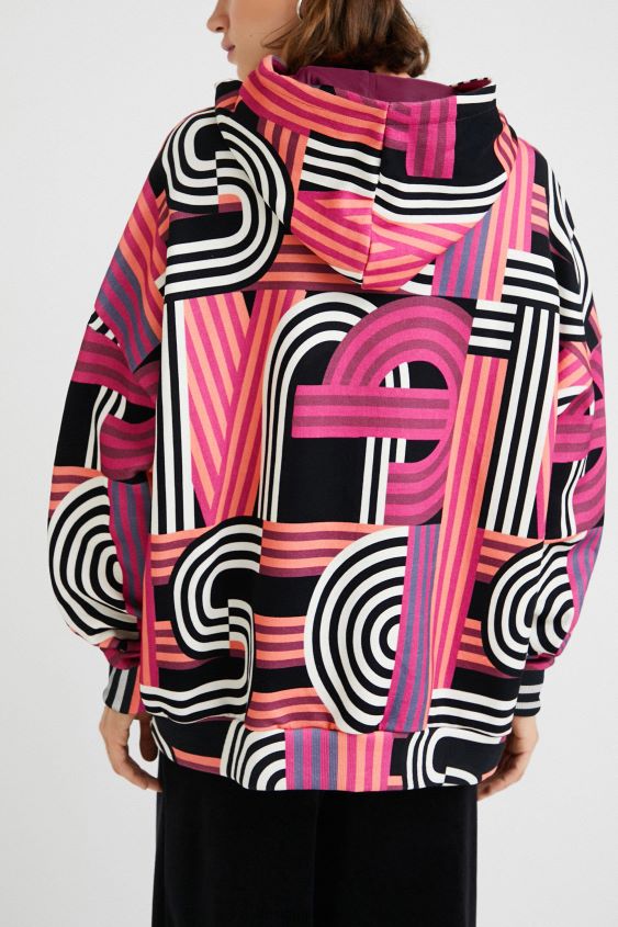 Desigual mujer sudadera larga oversize con capucha VZ26R01129 ropa