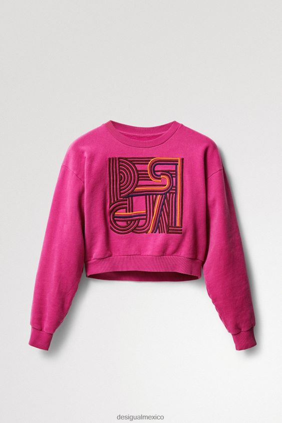 Desigual mujer sudadera lisa de felpa con bordado VZ26R01042 ropa