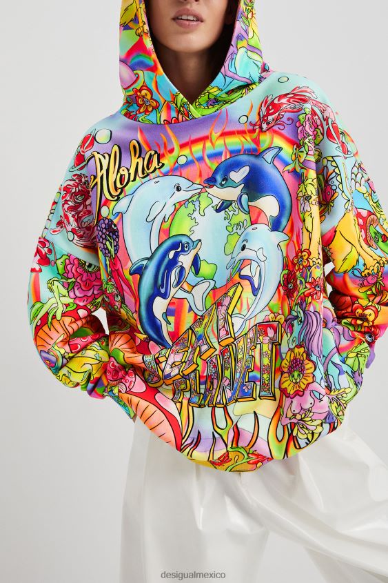 Desigual mujer sudadera oversize con capucha VZ26R01030 ropa