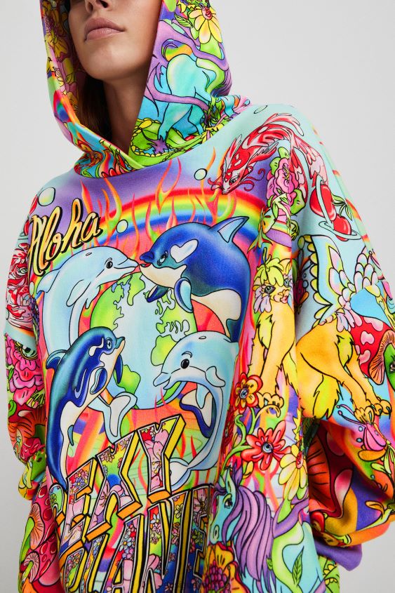 Desigual mujer sudadera oversize con capucha VZ26R01030 ropa