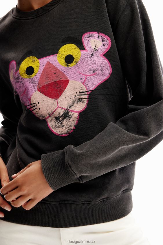 Desigual mujer sudadera pantera rosa desgastada VZ26R0481 ropa