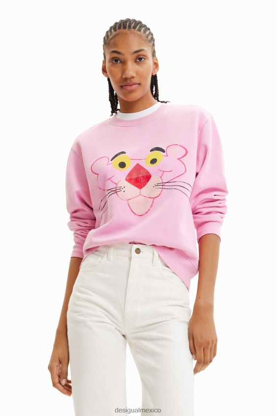 Desigual mujer sudadera pantera rosa desgastada VZ26R0952 ropa