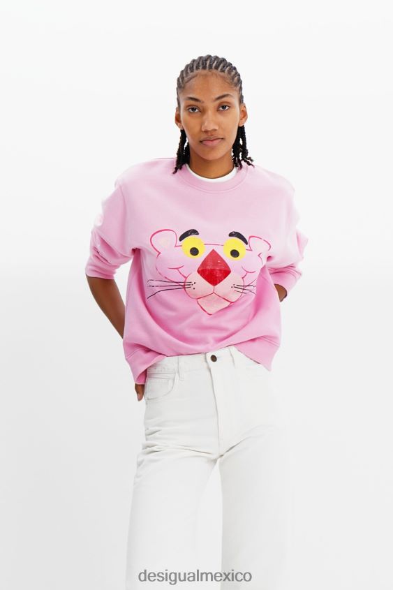 Desigual mujer sudadera pantera rosa desgastada VZ26R0952 ropa