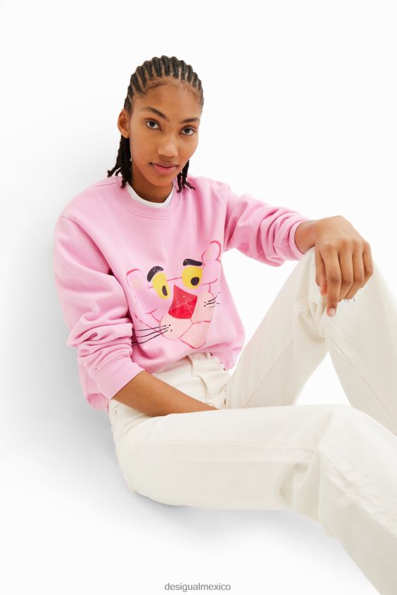 Desigual mujer sudadera pantera rosa desgastada VZ26R0952 ropa
