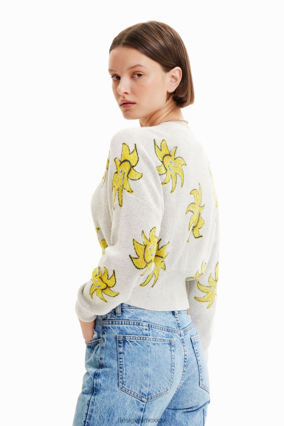 Desigual mujer cárdigan corto de punto para el sol VZ26R0712 ropa