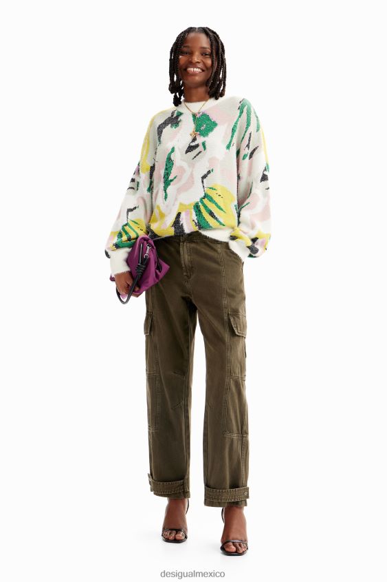Desigual mujer jersey artístico extragrande VZ26R0210 ropa