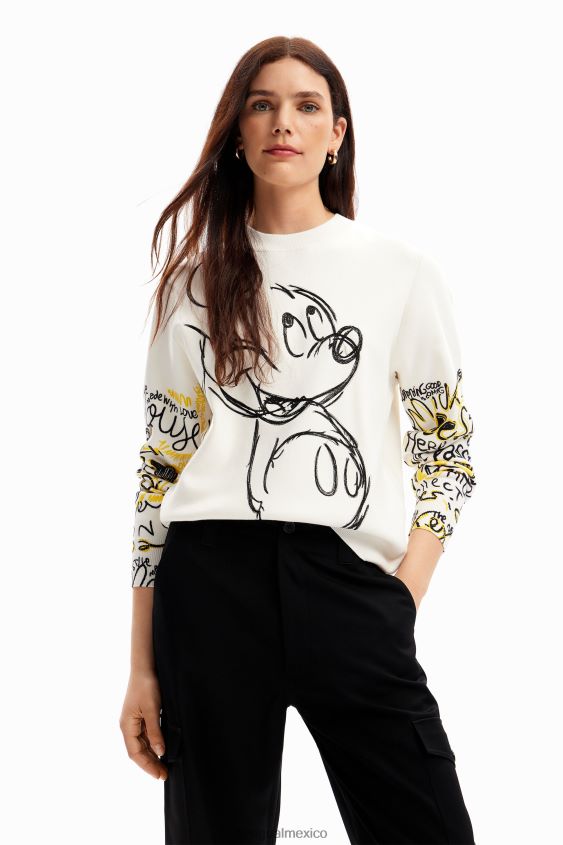 Desigual mujer jersey con bordado de mickey mouse VZ26R015 ropa