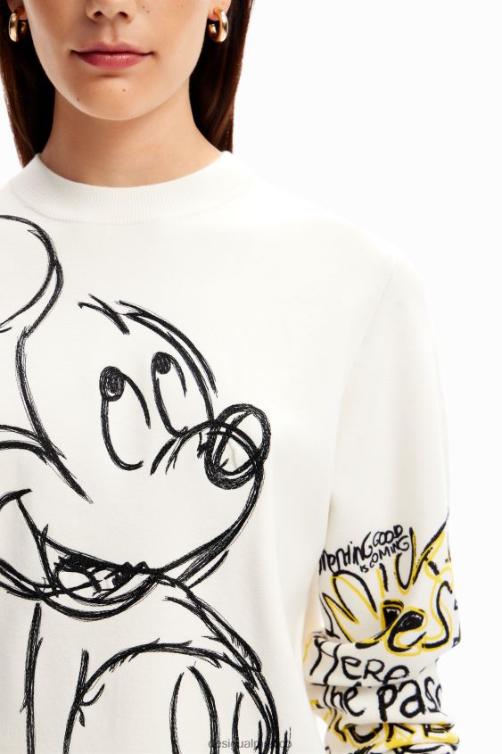 Desigual mujer jersey con bordado de mickey mouse VZ26R015 ropa