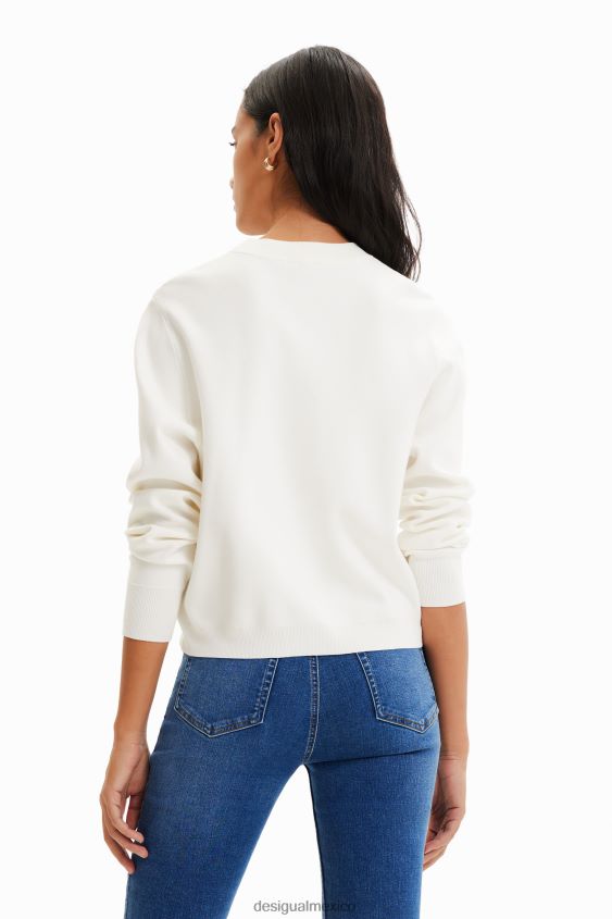 Desigual mujer jersey con bordado de mickey mouse VZ26R0351 ropa