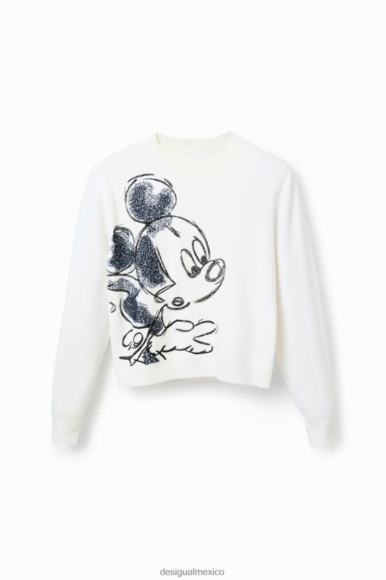 Desigual mujer jersey con bordado de mickey mouse VZ26R0351 ropa