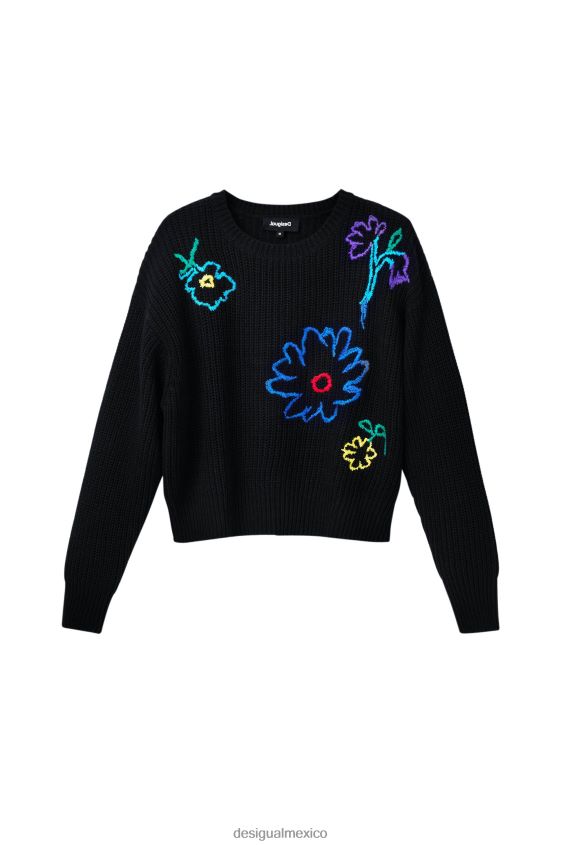 Desigual mujer jersey con bordado floral VZ26R02 ropa