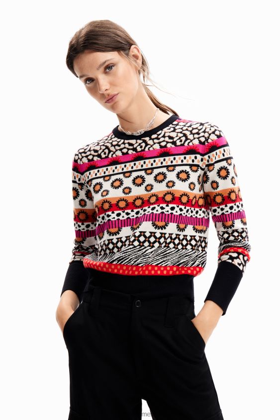 Desigual mujer jersey con borde corto VZ26R0936 ropa