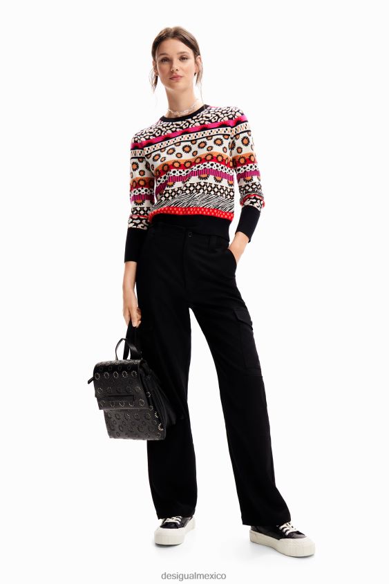Desigual mujer jersey con borde corto VZ26R0936 ropa