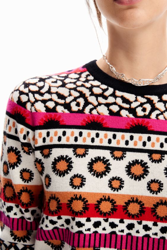 Desigual mujer jersey con borde corto VZ26R0936 ropa