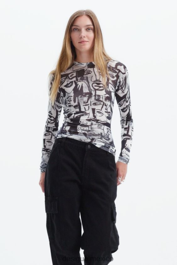 Desigual mujer jersey con caras artísticas VZ26R0280 ropa