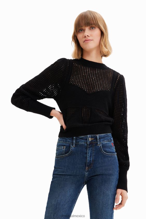 Desigual mujer jersey con corsé de punto VZ26R0440 ropa