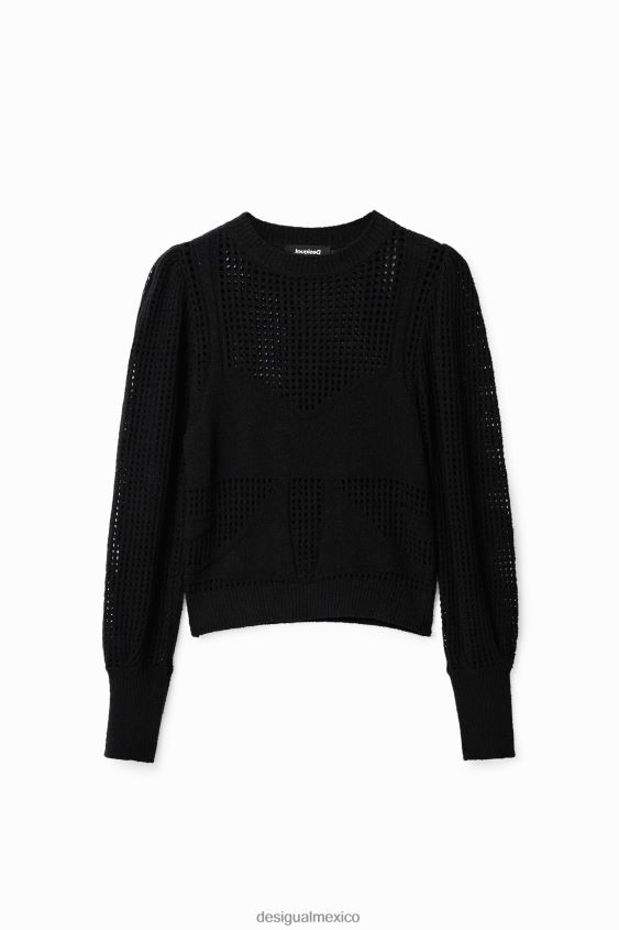 Desigual mujer jersey con corsé de punto VZ26R0440 ropa