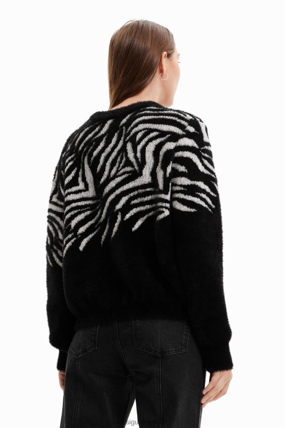 Desigual mujer jersey con efecto de piel de cebra VZ26R01039 ropa