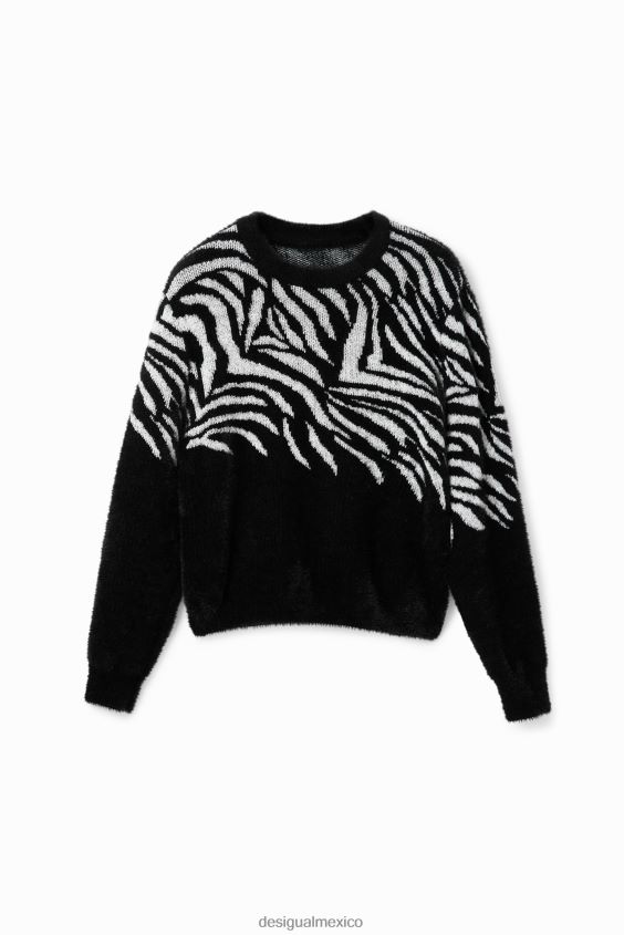 Desigual mujer jersey con efecto de piel de cebra VZ26R01039 ropa
