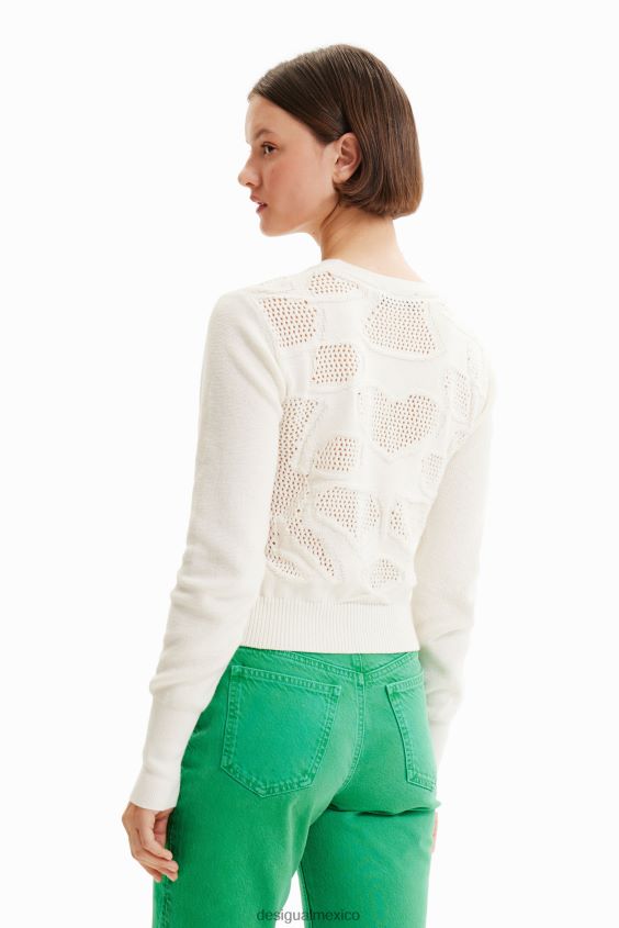 Desigual mujer jersey con flores caladas VZ26R0638 ropa