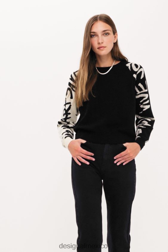 Desigual mujer jersey con mangas manifesto VZ26R0979 ropa