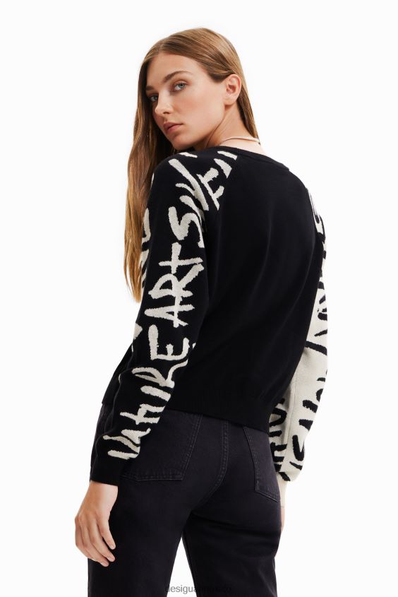 Desigual mujer jersey con mangas manifesto VZ26R0979 ropa