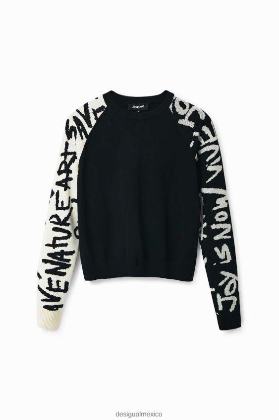 Desigual mujer jersey con mangas manifesto VZ26R0979 ropa