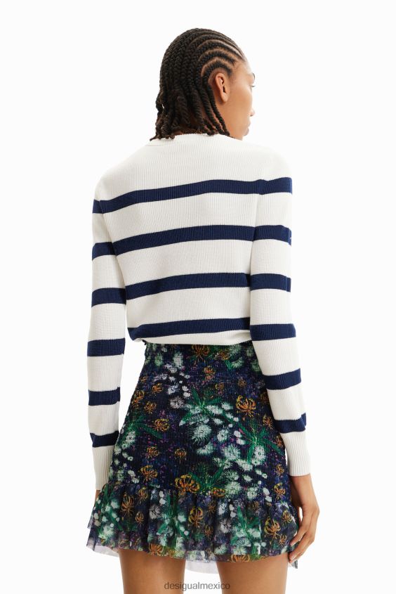 Desigual mujer jersey de flores a rayas VZ26R0307 ropa