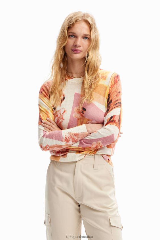 Desigual mujer jersey fino con collage VZ26R012 ropa