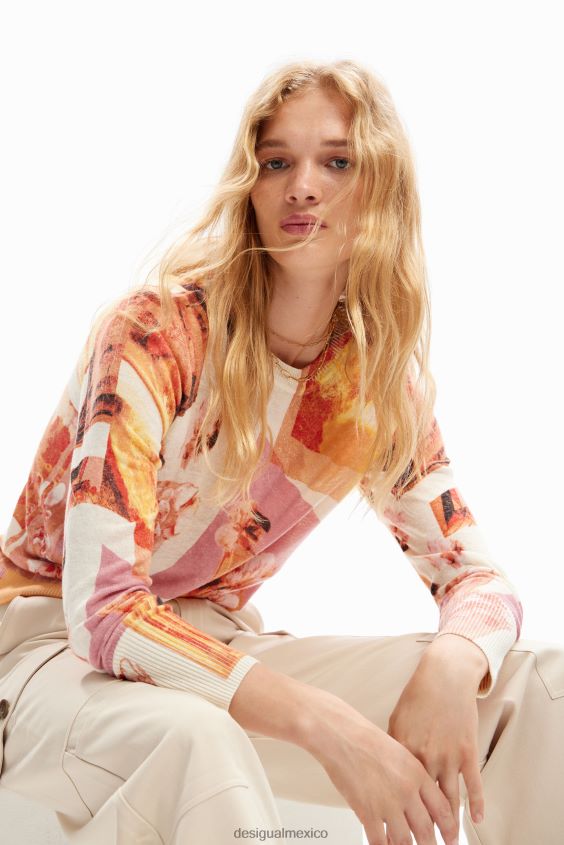 Desigual mujer jersey fino con collage VZ26R012 ropa
